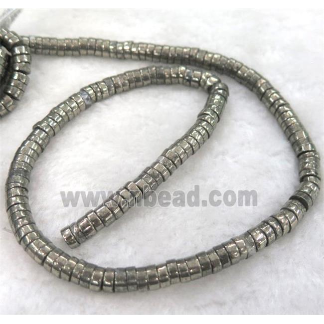 pyrite bead, heishi