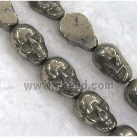 pyrite bead, skull