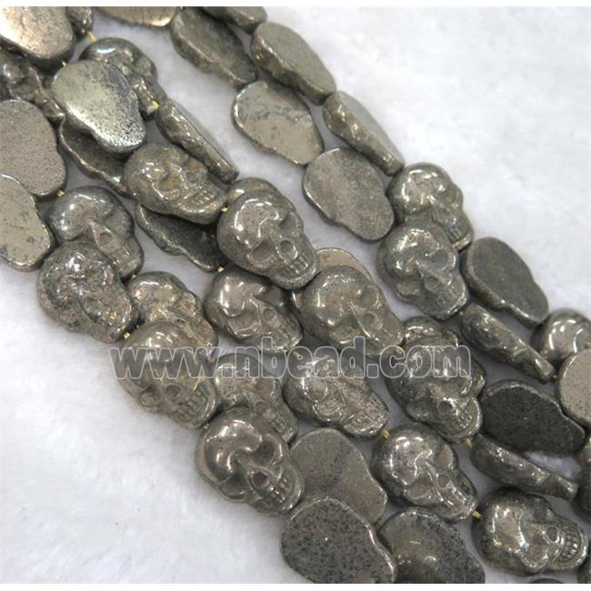 Pyrite Skull Beads