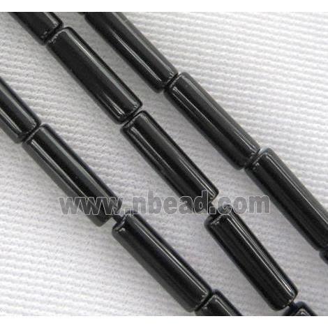 black onyx bead, tube