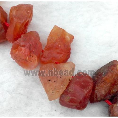 ruby agate beads, freeform