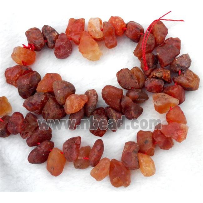 ruby agate beads, freeform