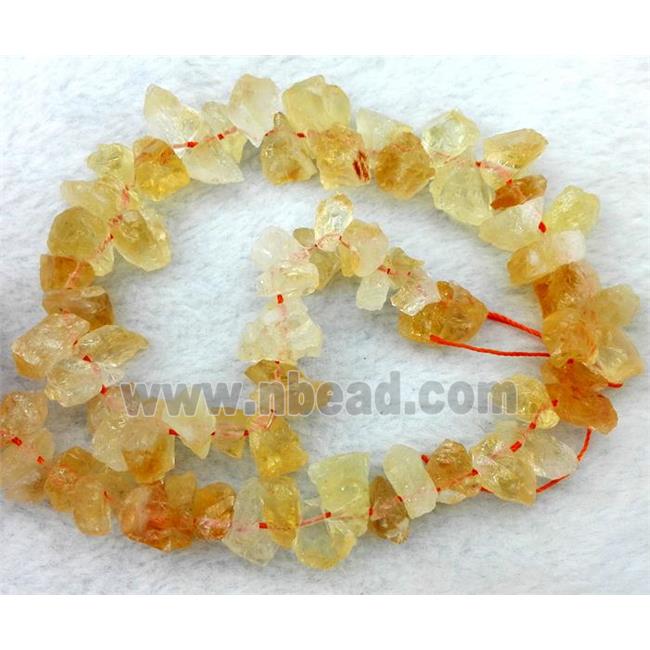 natural citrine beads, freeform