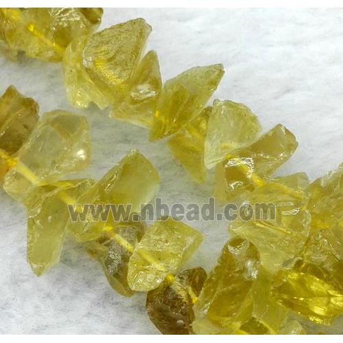 lemon quartz bead, freeform