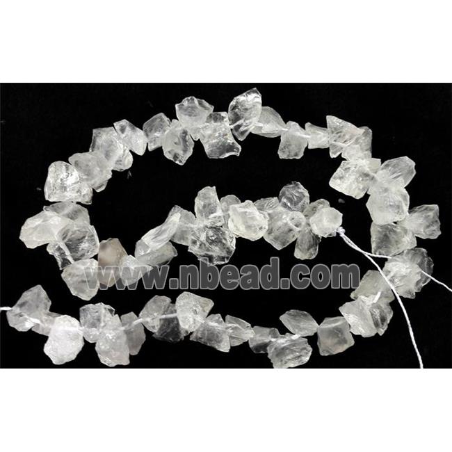 clear quartz beads, freeform