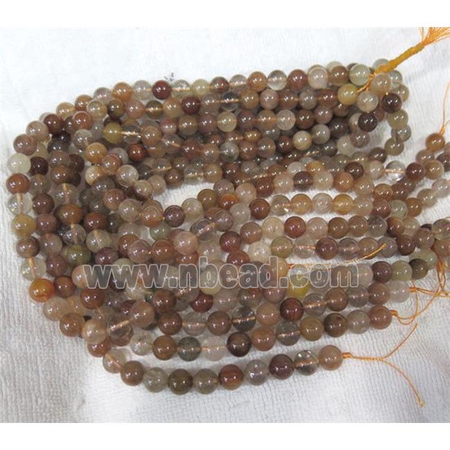 mixed Rutilated Quartz Beads, round