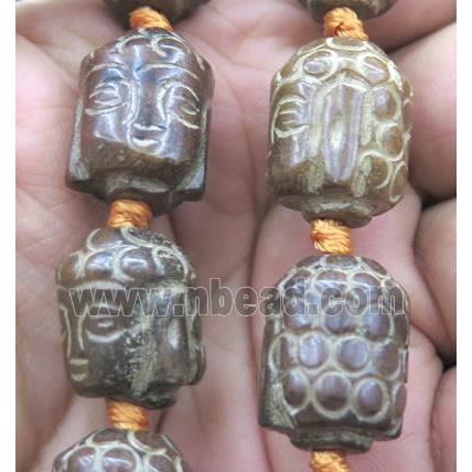 Chinese Jade Buddha Beads, coffee