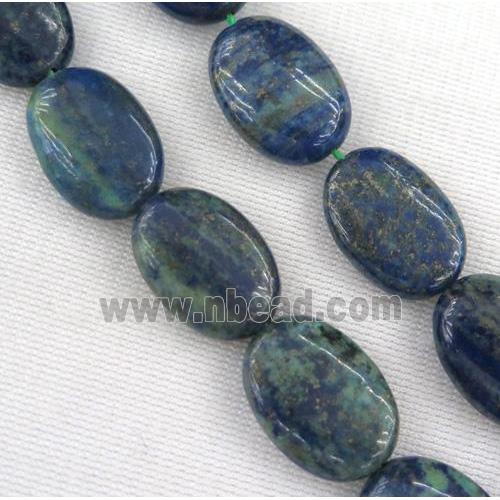 Azurite beads, oval