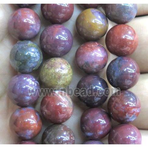 red Poppy Jasper Beads, round