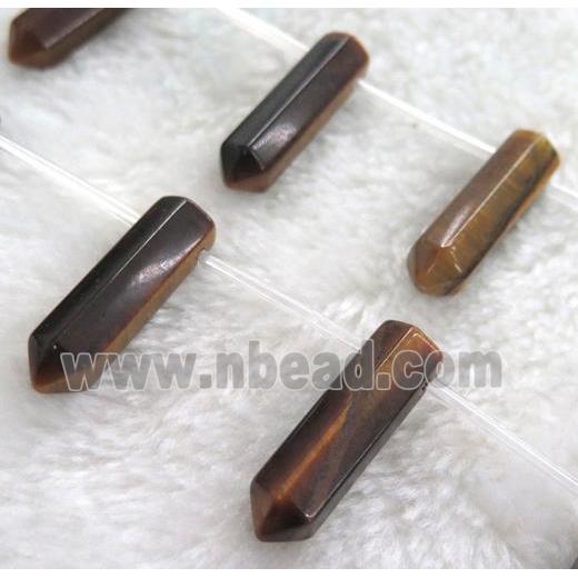 tiger eye stone beads, bullet shape