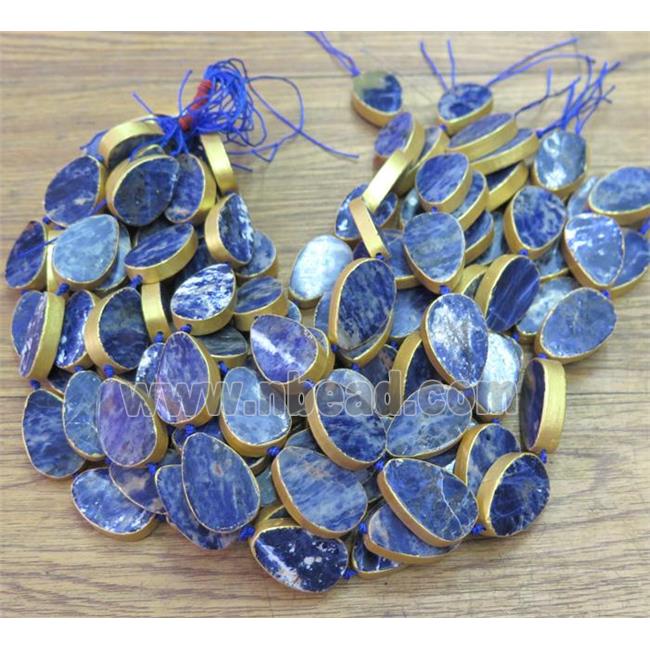 Sodalite beads, teardrop