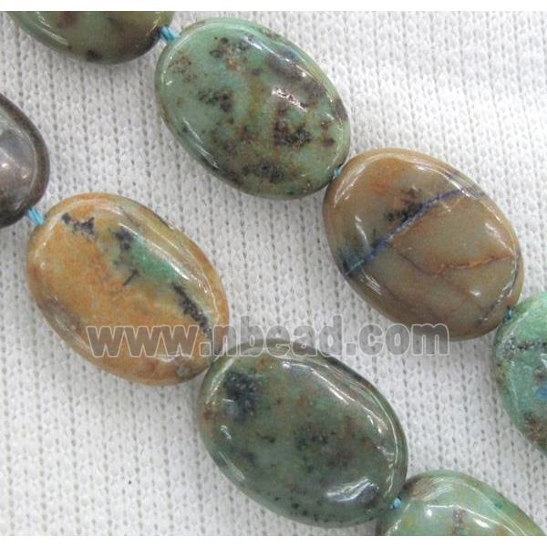 Azurite beads, flat oval