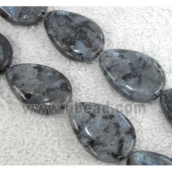 Labradorite bead, teardrop