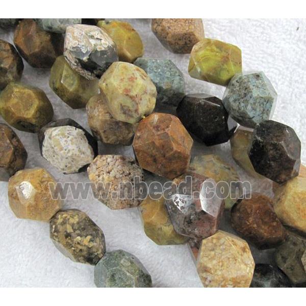 ocean jasper nugget beads, faceted freeform