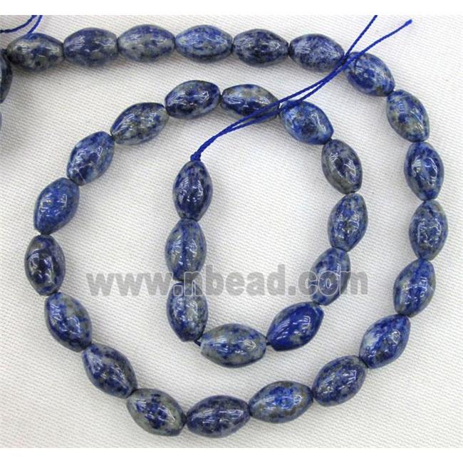 lapis lazuli beads, barrel, blue