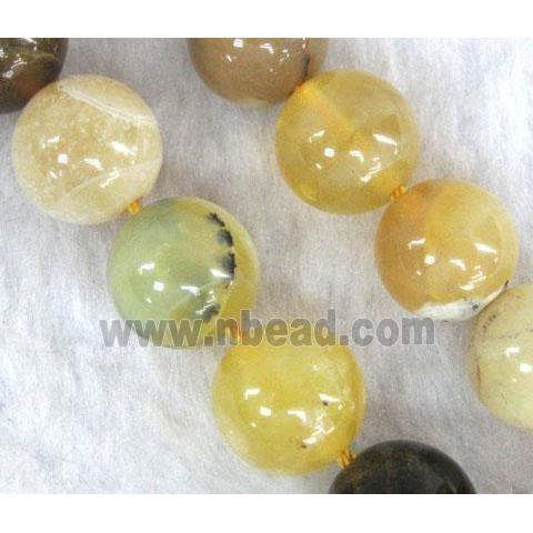 Yellow Opal Stone beads, round