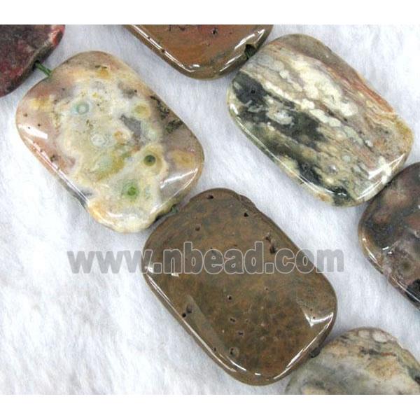 Ocean Agate beads, rectangle