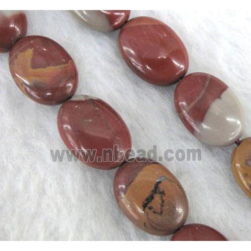 natural Noreena jasper bead, oval