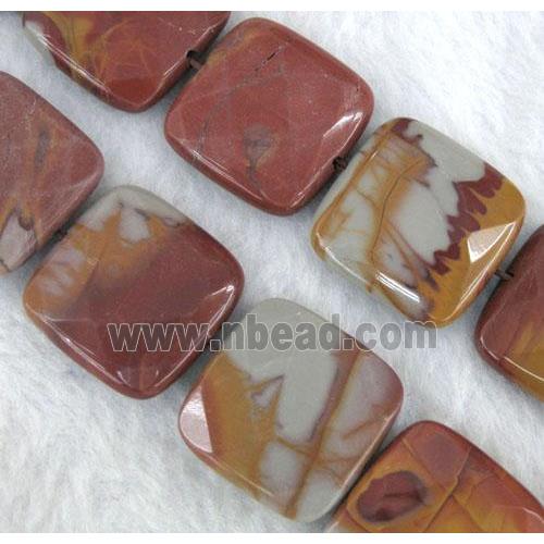 natural Noreena jasper beads, faceted square