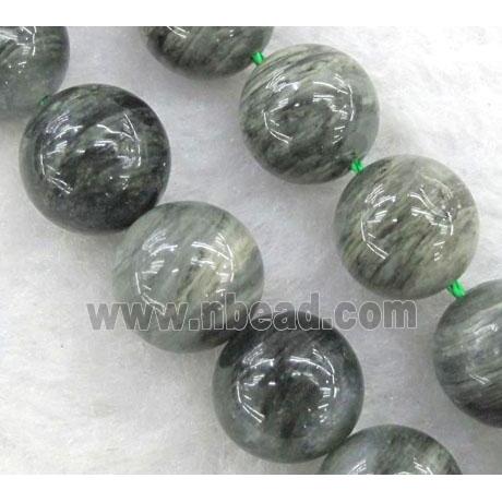 Natural Green Seraphinite Beads Smooth Round