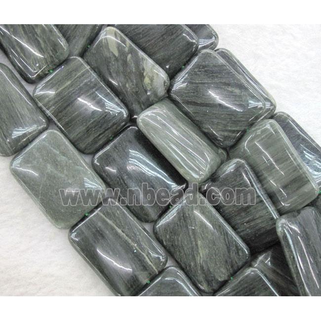 natural Seraphinite beads, rectangle