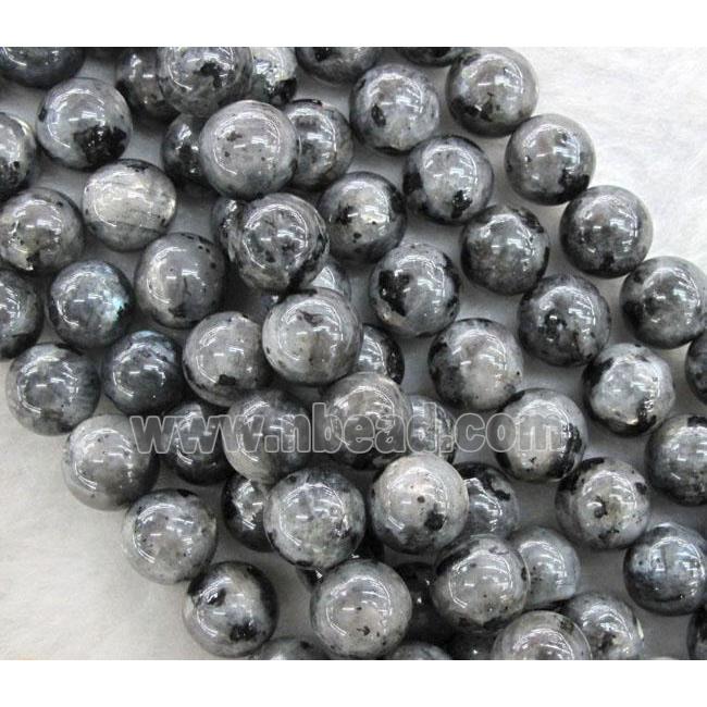 round Labradorite Beads, grey