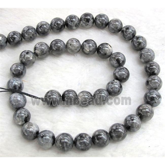 round Labradorite Beads, grey