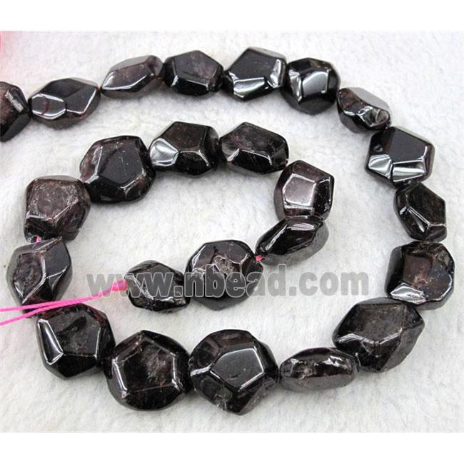 Garnet Beads, dark-red, freeform