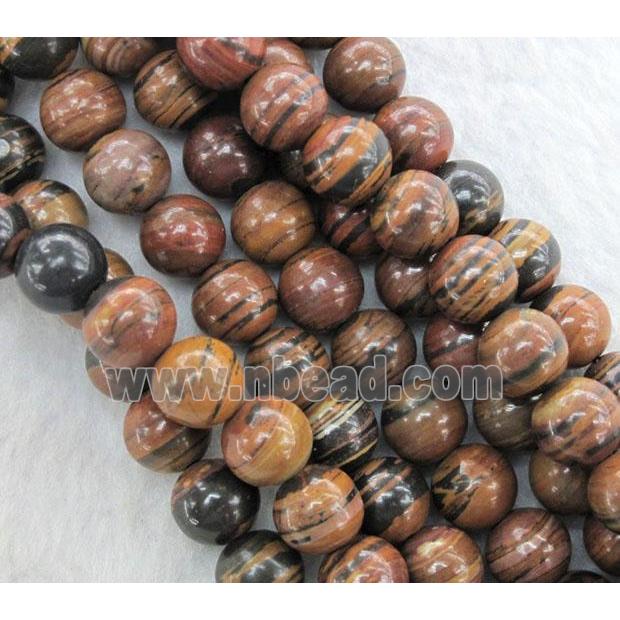 round Brown Opal Stone Beads