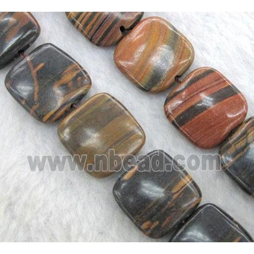 brown opal jasper beads, square