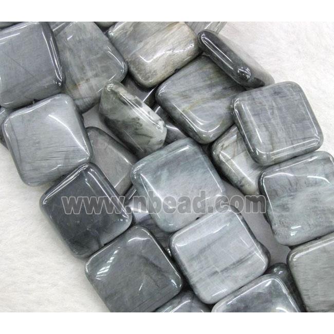 natural hawk Eye Stone beads, square