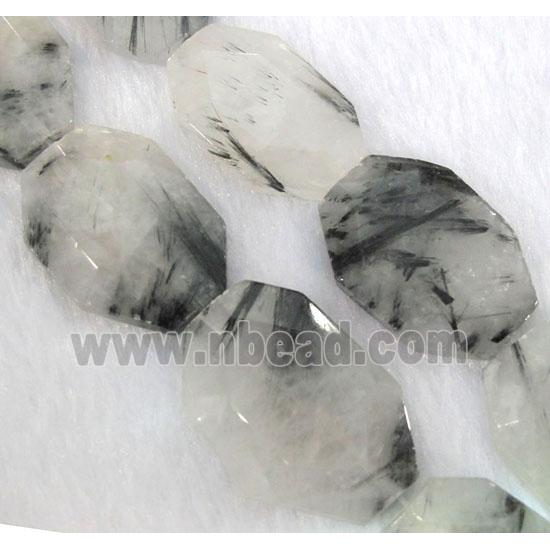 Rutilated Quartz beads, freeform