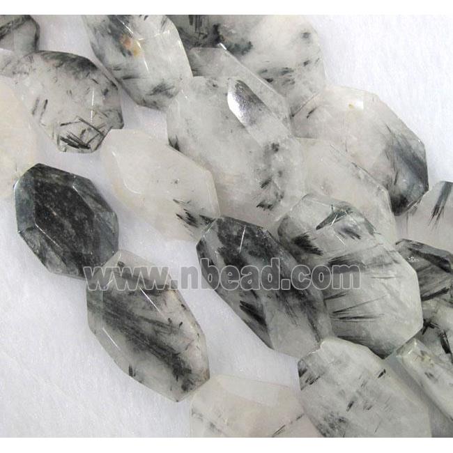 Rutilated Quartz beads, freeform