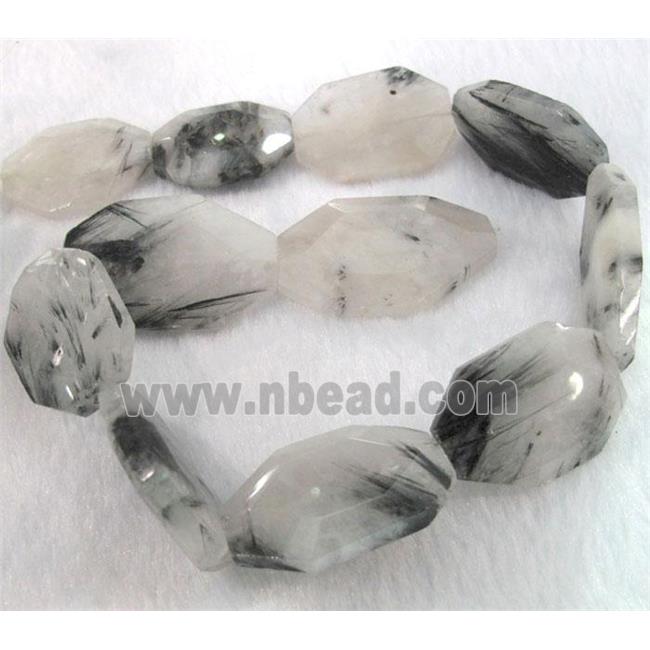 Rutilated Quartz beads, freeform