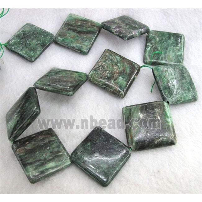 natural emerald beads, square