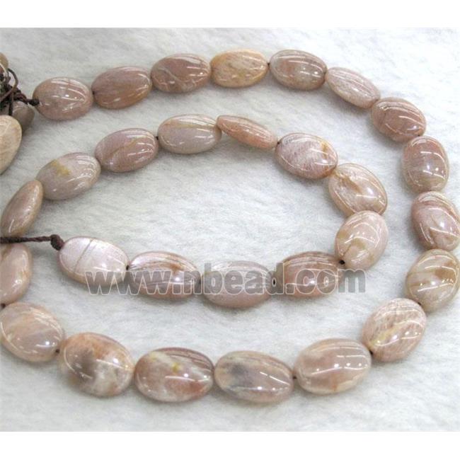 Sunstone beads, oval