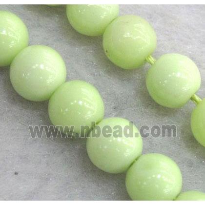 round Lemon Chrysoprase Beads