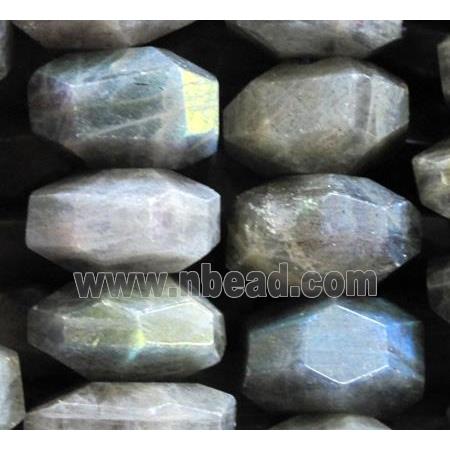 Labradorite bead, faceted rondelle