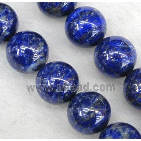 round Natural Lapis Lazuli beads, AA-grade