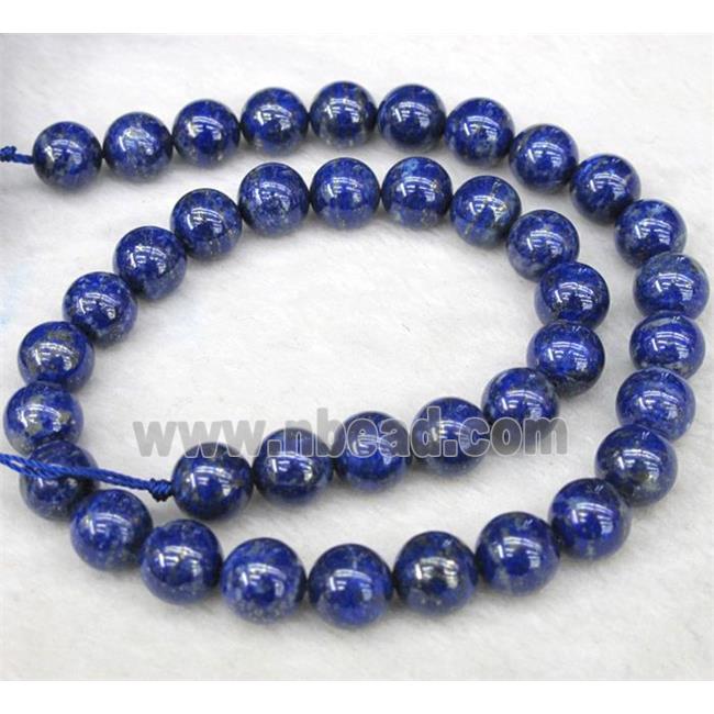 round Natural Lapis Lazuli beads, AA-grade