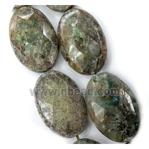 Australian Chrysoprase beads, faceted oval