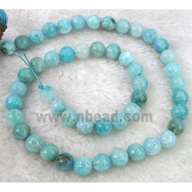 natural blue hemimorphite beads, round