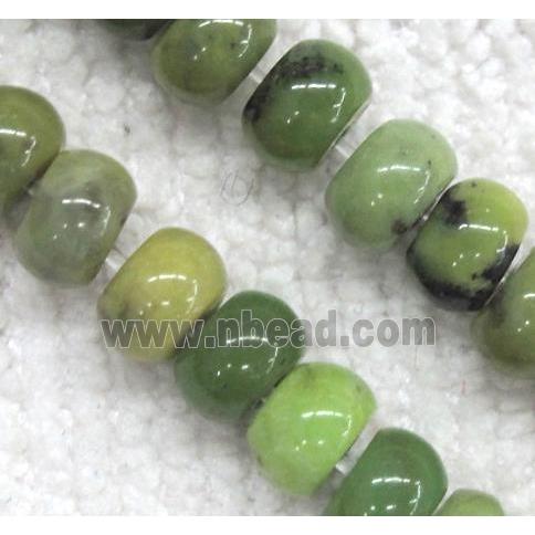 green Australian Chrysoprase Bead, rondelle