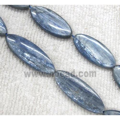 Kyanite bead, horse-eye shaped, blue