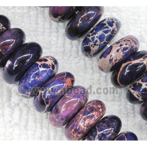 purple Sea Sediment beads, rondelle