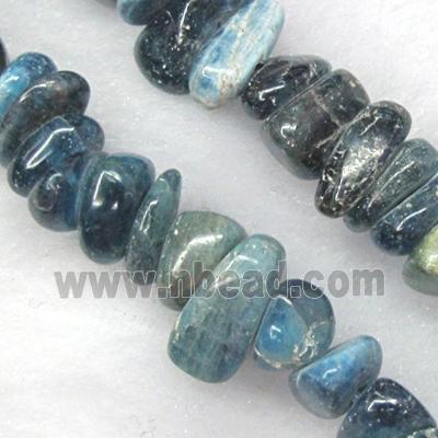 kyanite beads, chip, blue