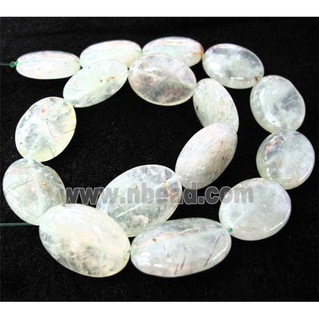 prehnite beads, oval