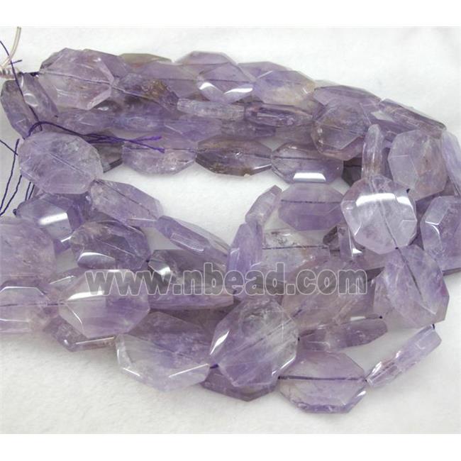 amethyst beads, faceted freeform