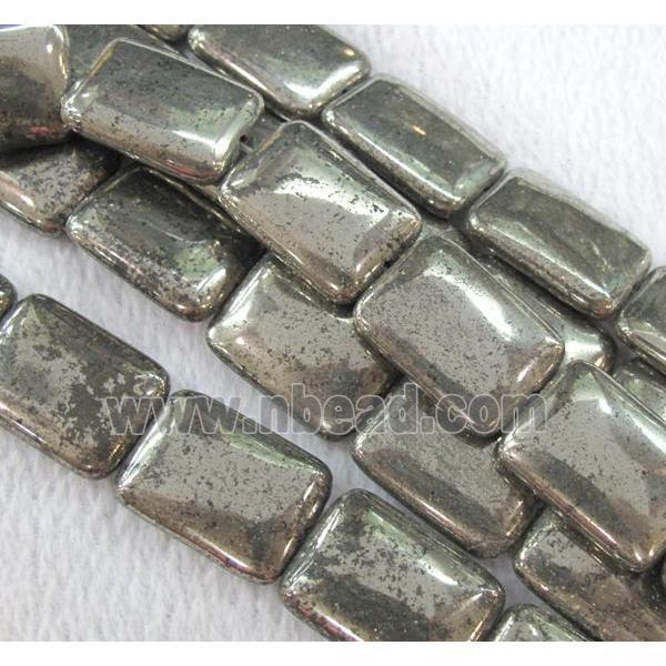 pyrite bead, rectangle