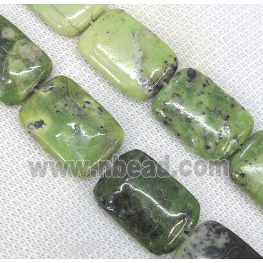 natural Australian Chrysoprase beads, rectangle, green